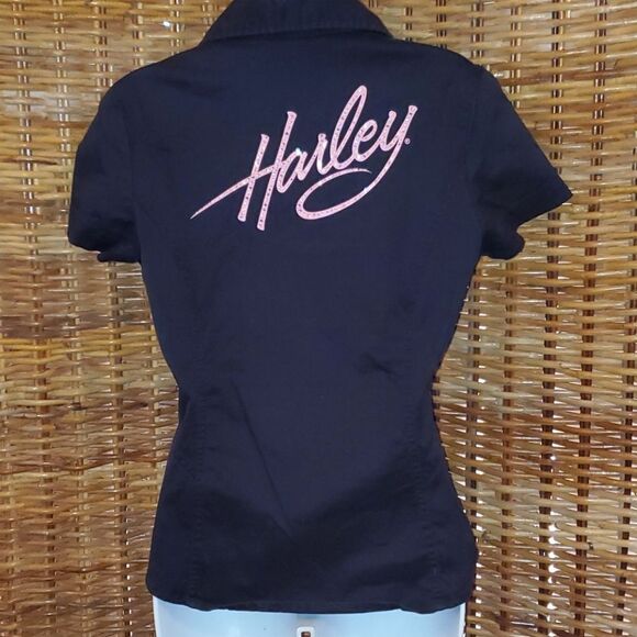 Harley Davidson Pink Bling Shirt S - Picture 2 of 7